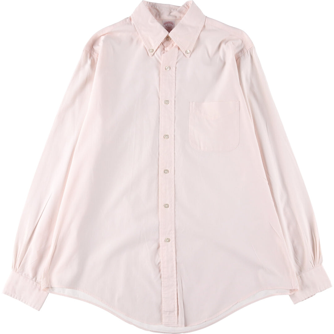 90'S Brooks Brothers MAKERS Long Sleeve Button Down Shirt Made in USA Men's M Size Vintage cotton pink type Vintage Second Hand