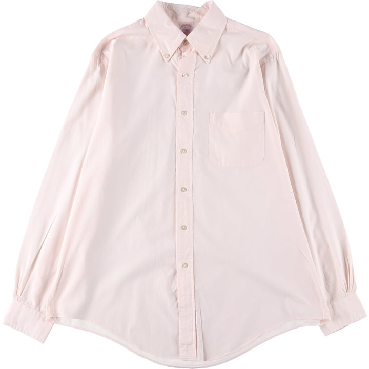 90'S Brooks Brothers MAKERS Long Sleeve Button Down Shirt Made in USA Men's M Size Vintage cotton pink type Vintage Second Hand