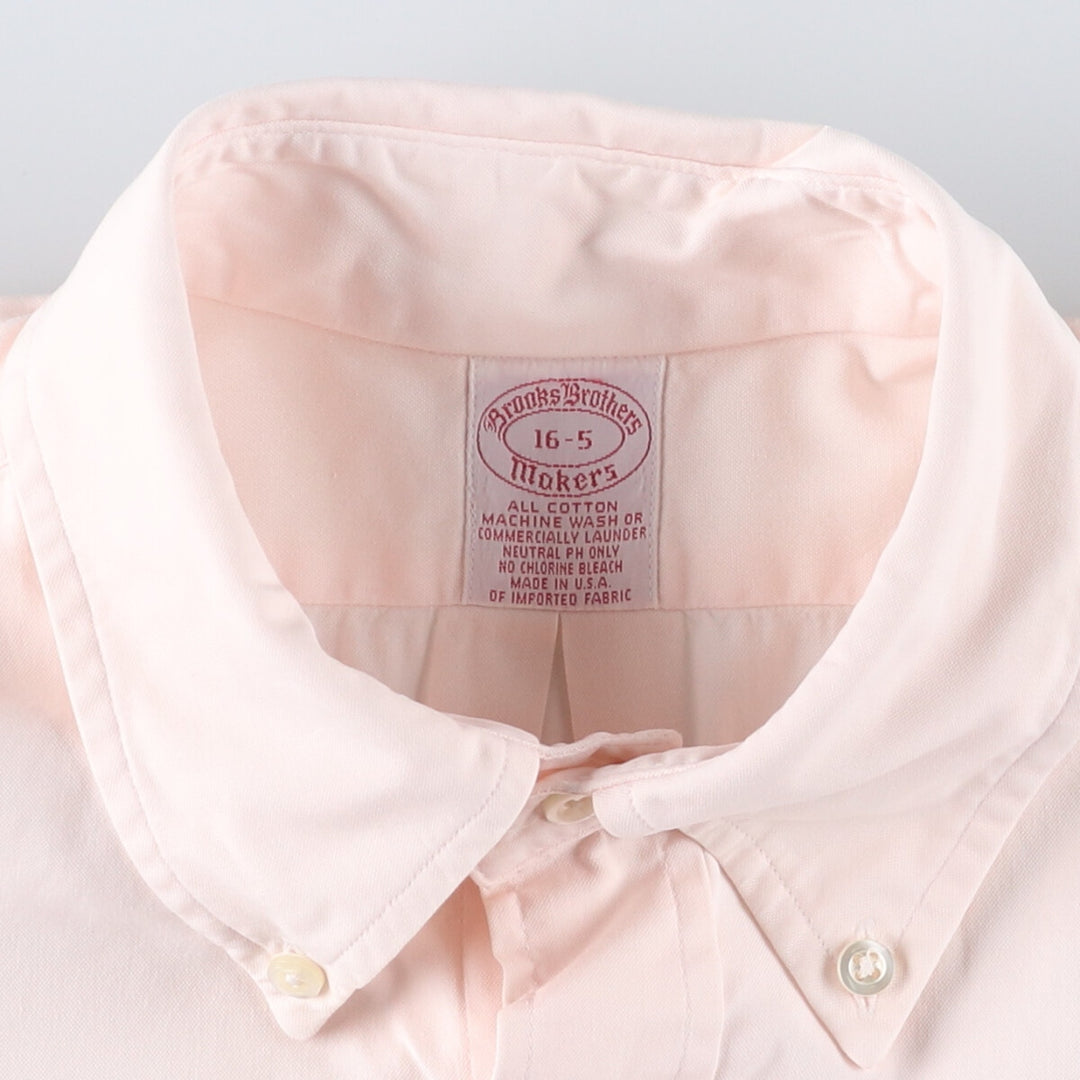 90'S Brooks Brothers MAKERS Long Sleeve Button Down Shirt Made in USA Men's M Size Vintage cotton pink type Vintage Second Hand