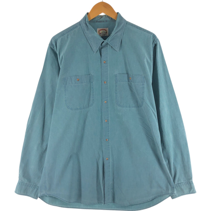 Vintage 1980'S Banana Republic long-sleeved cotton shirt, men's size XL cotton Blue type light blue Vintage Second Hand