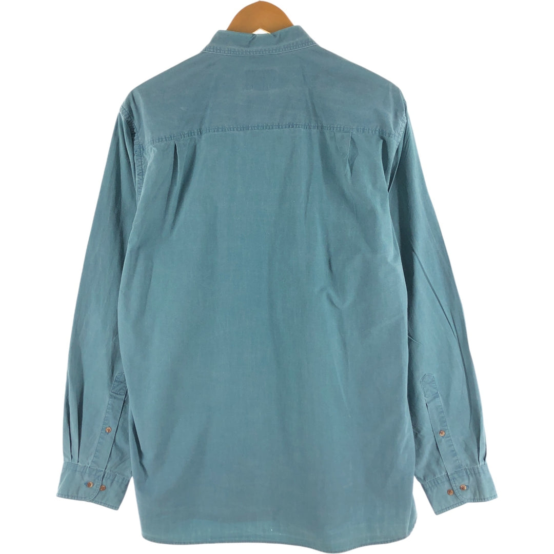 Vintage 1980'S Banana Republic long-sleeved cotton shirt, men's size XL cotton Blue type light blue Vintage Second Hand
