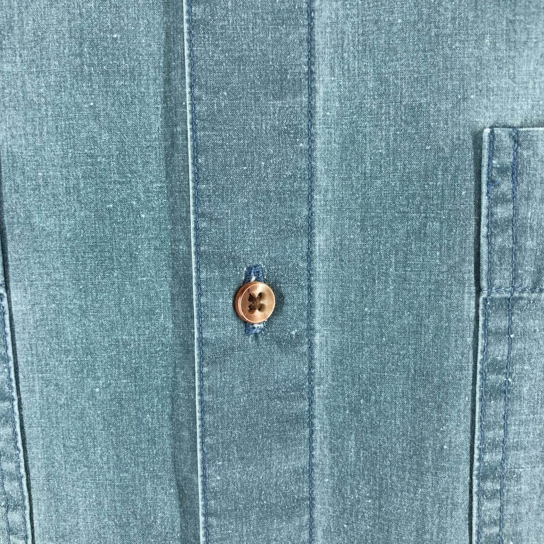 Vintage 1980'S Banana Republic long-sleeved cotton shirt, men's size XL cotton Blue type light blue Vintage Second Hand
