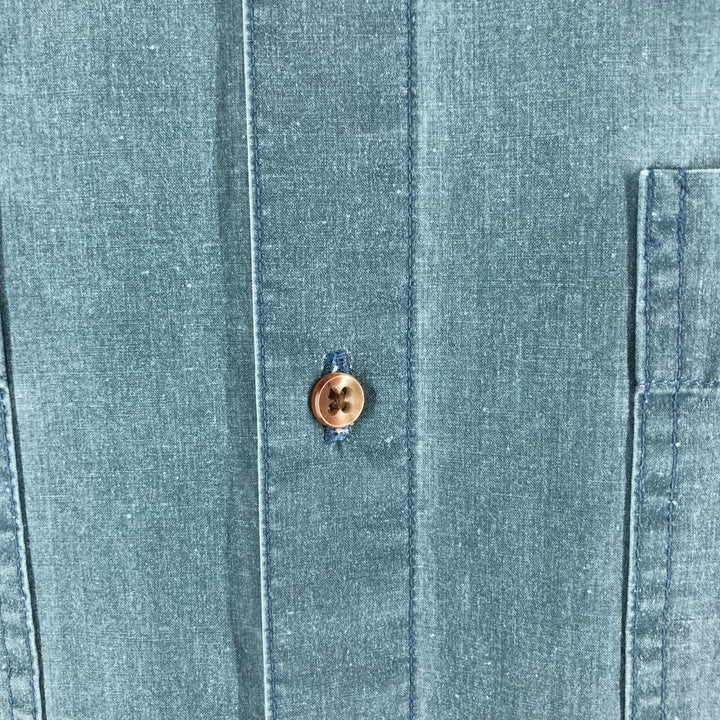 Vintage 1980'S Banana Republic long-sleeved cotton shirt, men's size XL cotton Blue type light blue Vintage Second Hand