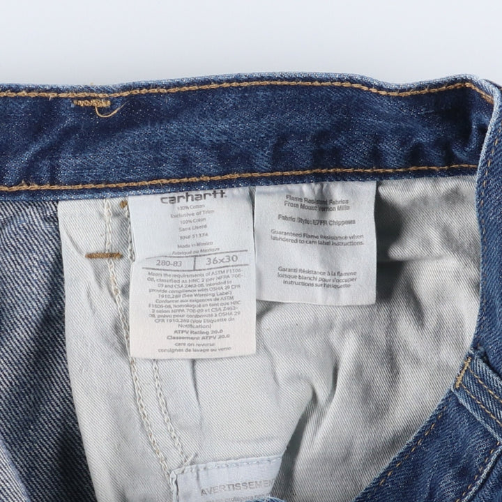 Carhartt FR Series Painted Tapered Denim Pants Men's W36 cotton blue type Vintage Second Hand