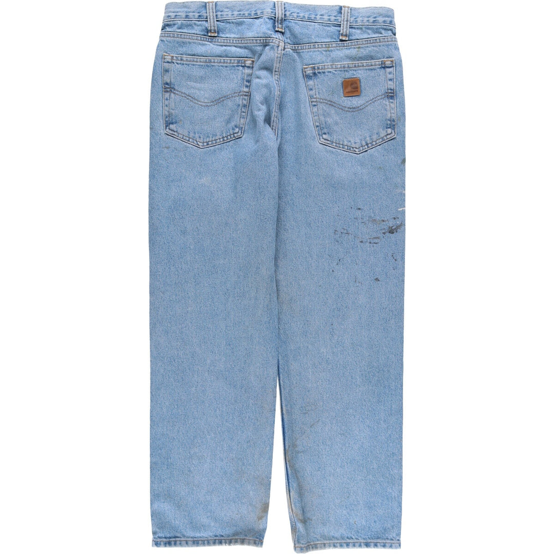 Carhartt Painted Tapered Denim Pants for Men, W35 cotton blue type Vintage Second Hand