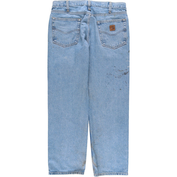 Carhartt Painted Tapered Denim Pants for Men, W35 cotton blue type Vintage Second Hand