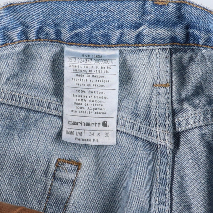 Carhartt Painted Tapered Denim Pants for Men, W35 cotton blue type Vintage Second Hand