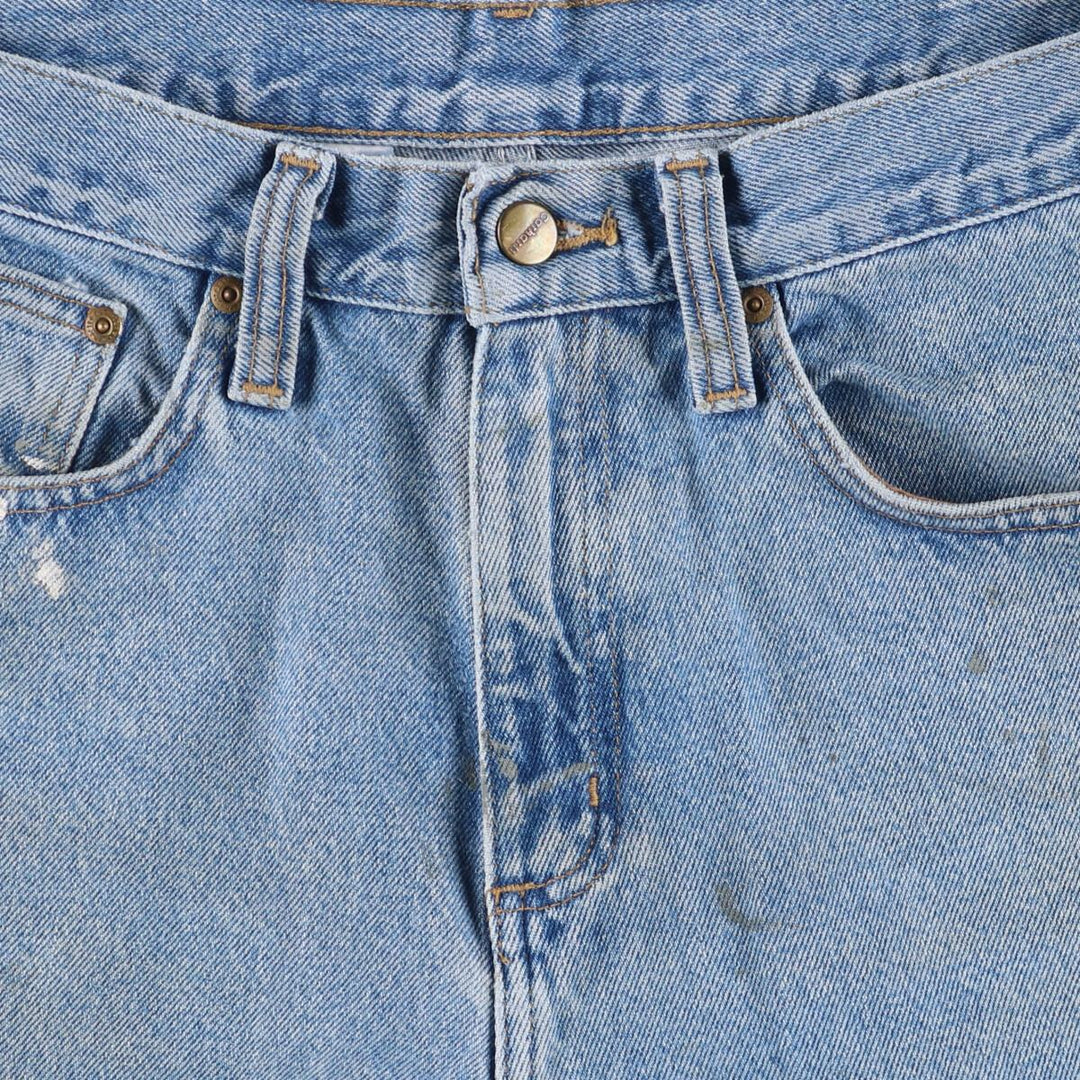 Carhartt Painted Tapered Denim Pants for Men, W35 cotton blue type Vintage Second Hand