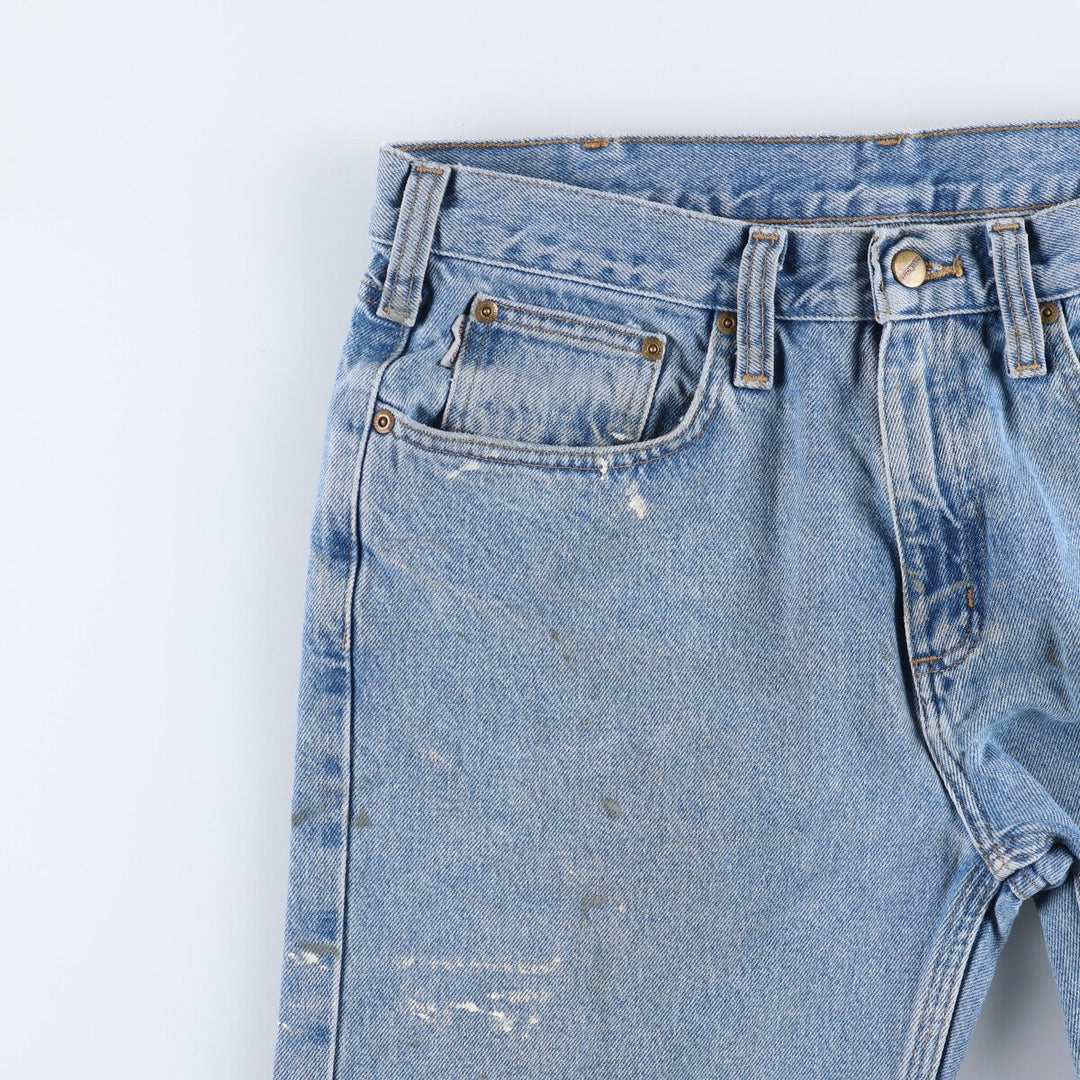 Carhartt Painted Tapered Denim Pants for Men, W35 cotton blue type Vintage Second Hand