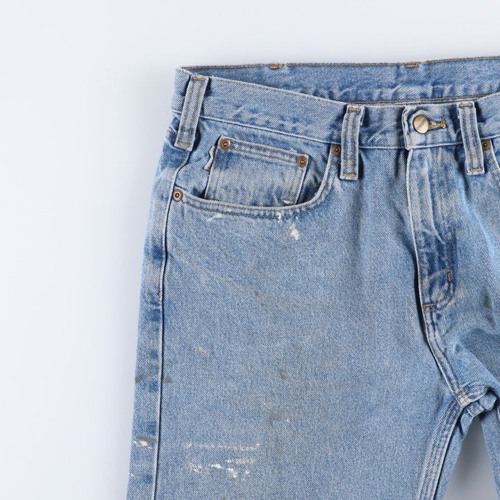 Carhartt Painted Tapered Denim Pants for Men, W35 cotton blue type Vintage Second Hand