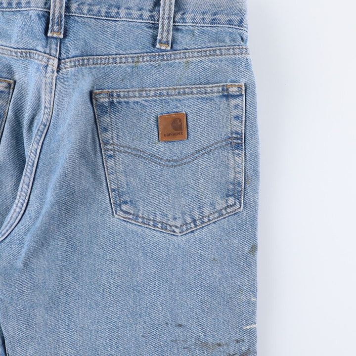 Carhartt Painted Tapered Denim Pants for Men, W35 cotton blue type Vintage Second Hand