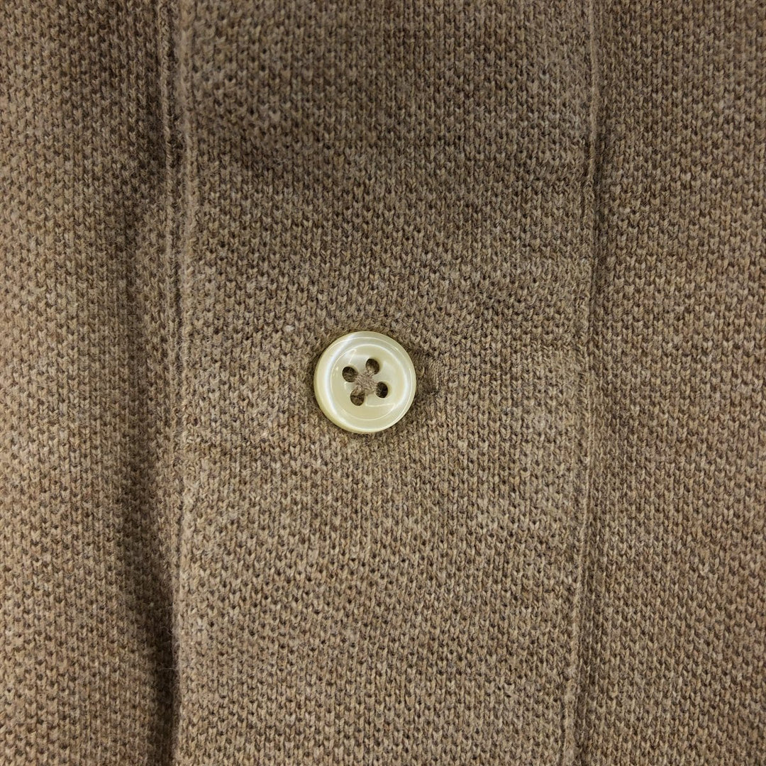 Ralph Lauren POLO by Ralph Lauren long sleeve polo shirt, men's size M cotton brown type Vintage Second Hand