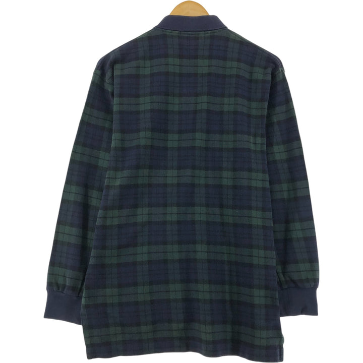 Ralph Lauren POLO by Ralph Lauren Long Sleeve Check Polo Shirt Men's S cotton Green type dark green Vintage Second Hand