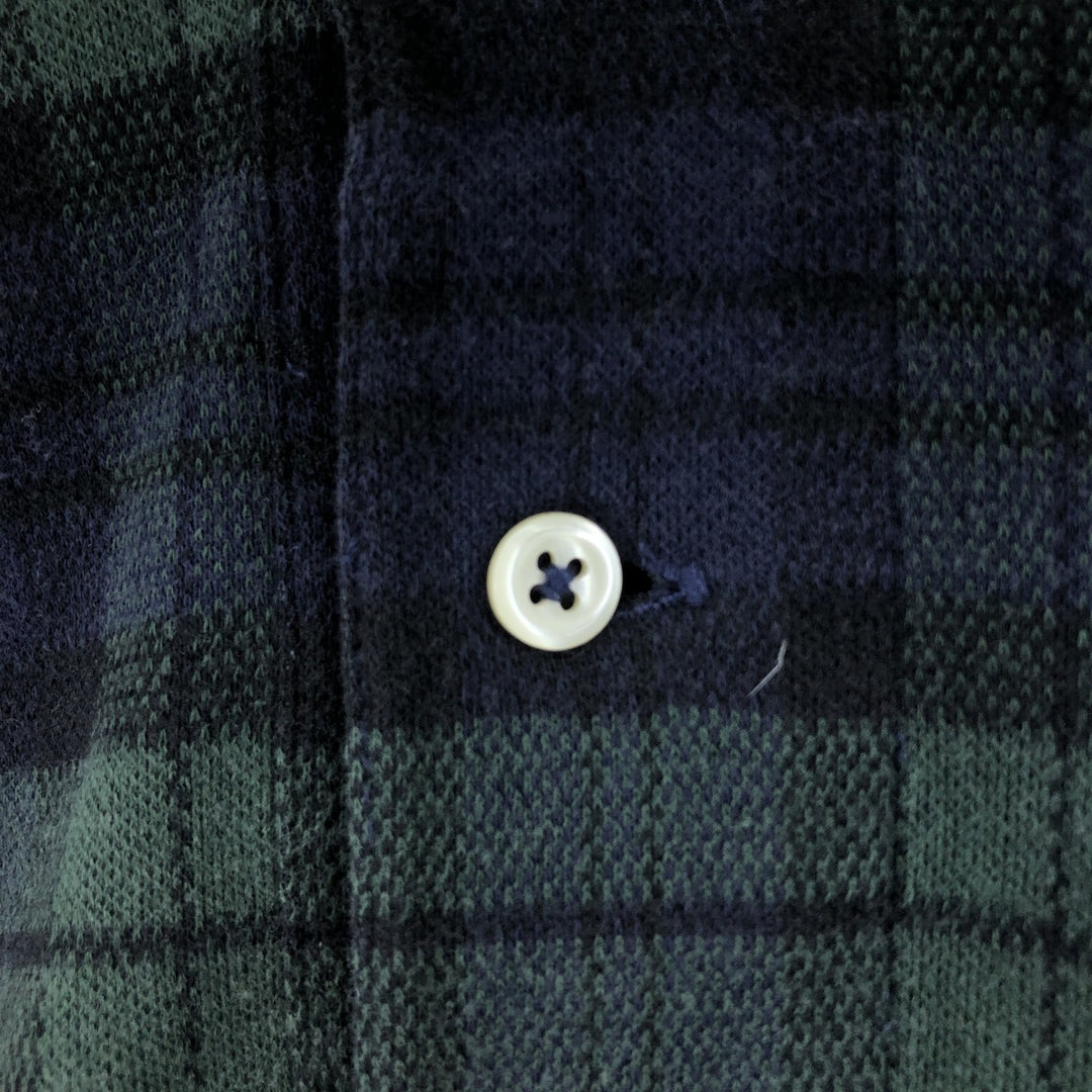 Ralph Lauren POLO by Ralph Lauren Long Sleeve Check Polo Shirt Men's S cotton Green type dark green Vintage Second Hand