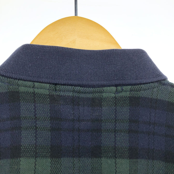 Ralph Lauren POLO by Ralph Lauren Long Sleeve Check Polo Shirt Men's S cotton Green type dark green Vintage Second Hand