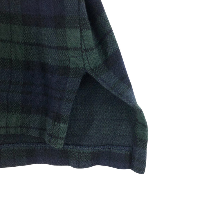 Ralph Lauren POLO by Ralph Lauren Long Sleeve Check Polo Shirt Men's S cotton Green type dark green Vintage Second Hand