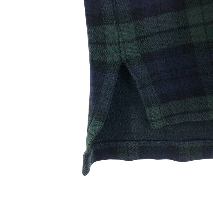 Ralph Lauren POLO by Ralph Lauren Long Sleeve Check Polo Shirt Men's S cotton Green type dark green Vintage Second Hand