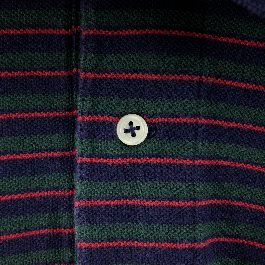 Ralph Lauren POLO by Ralph Lauren Long Sleeve Striped Polo Shirt Men's XL cotton green type Vintage Second Hand