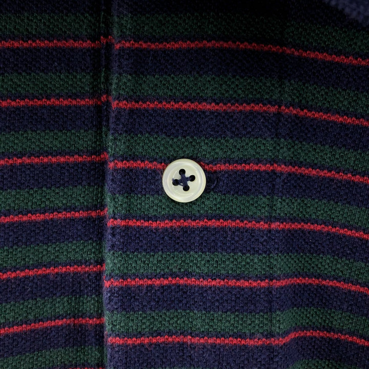 Ralph Lauren POLO by Ralph Lauren Long Sleeve Striped Polo Shirt Men's XL cotton green type Vintage Second Hand