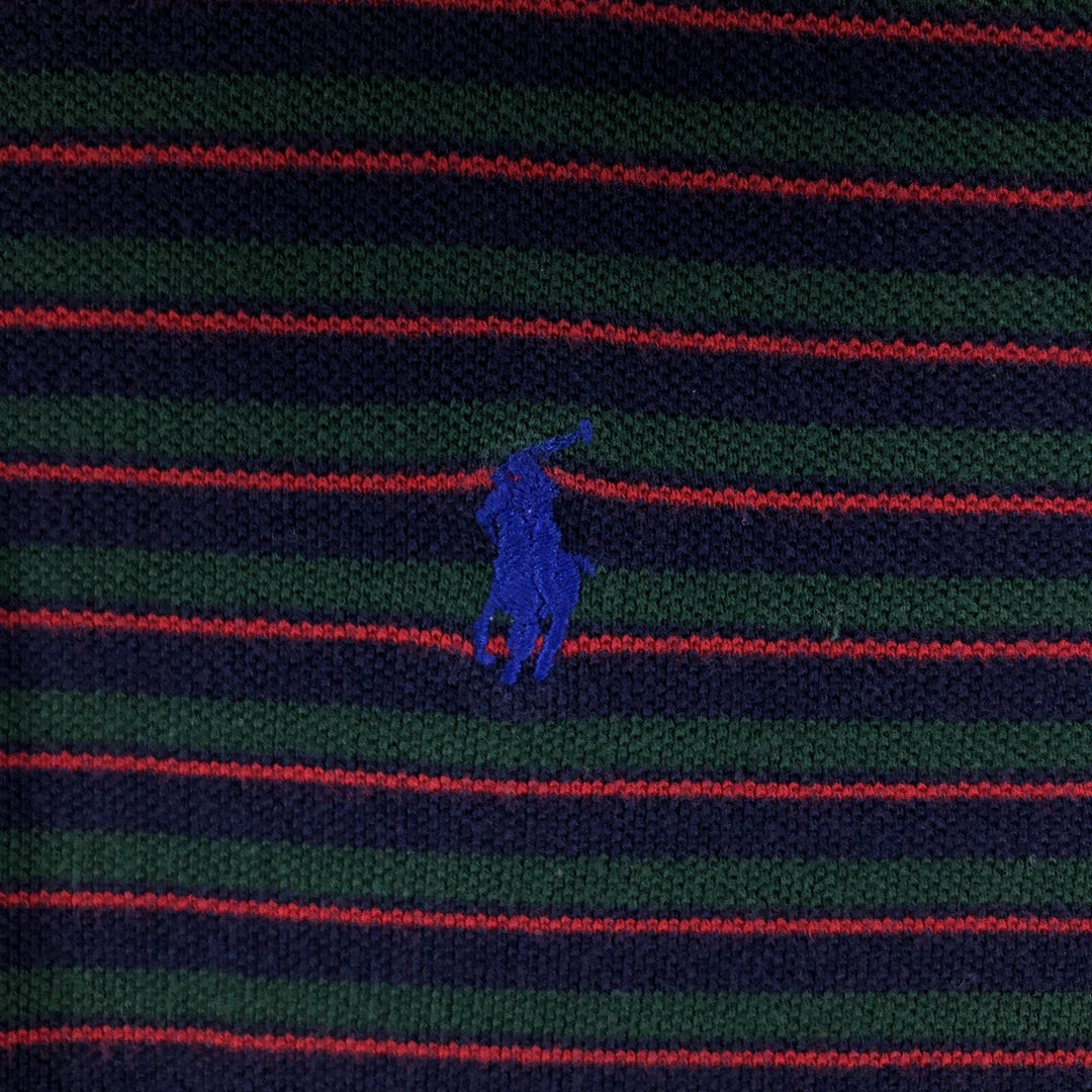 Ralph Lauren POLO by Ralph Lauren Long Sleeve Striped Polo Shirt Men's XL cotton green type Vintage Second Hand