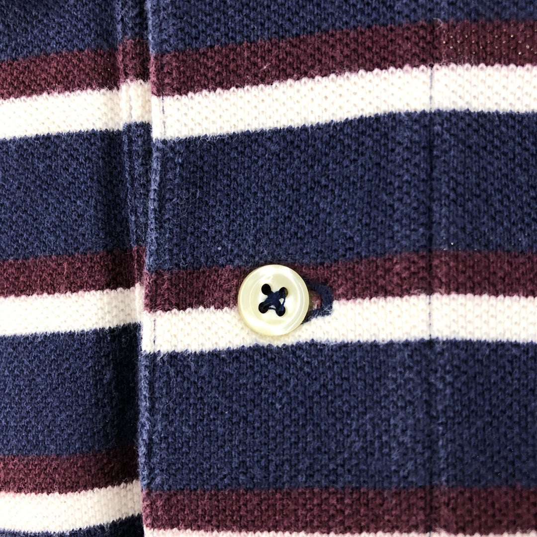 Ralph Lauren POLO by Ralph Lauren Long Sleeve Striped Polo Shirt Men's Size L cotton navy blue type Vintage Second Hand