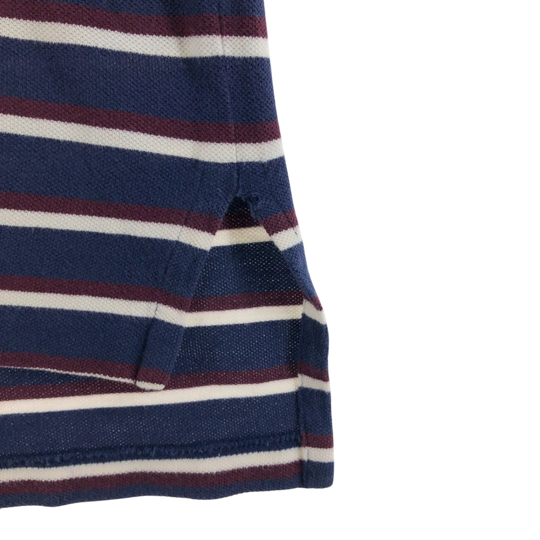 Ralph Lauren POLO by Ralph Lauren Long Sleeve Striped Polo Shirt Men's Size L cotton navy blue type Vintage Second Hand