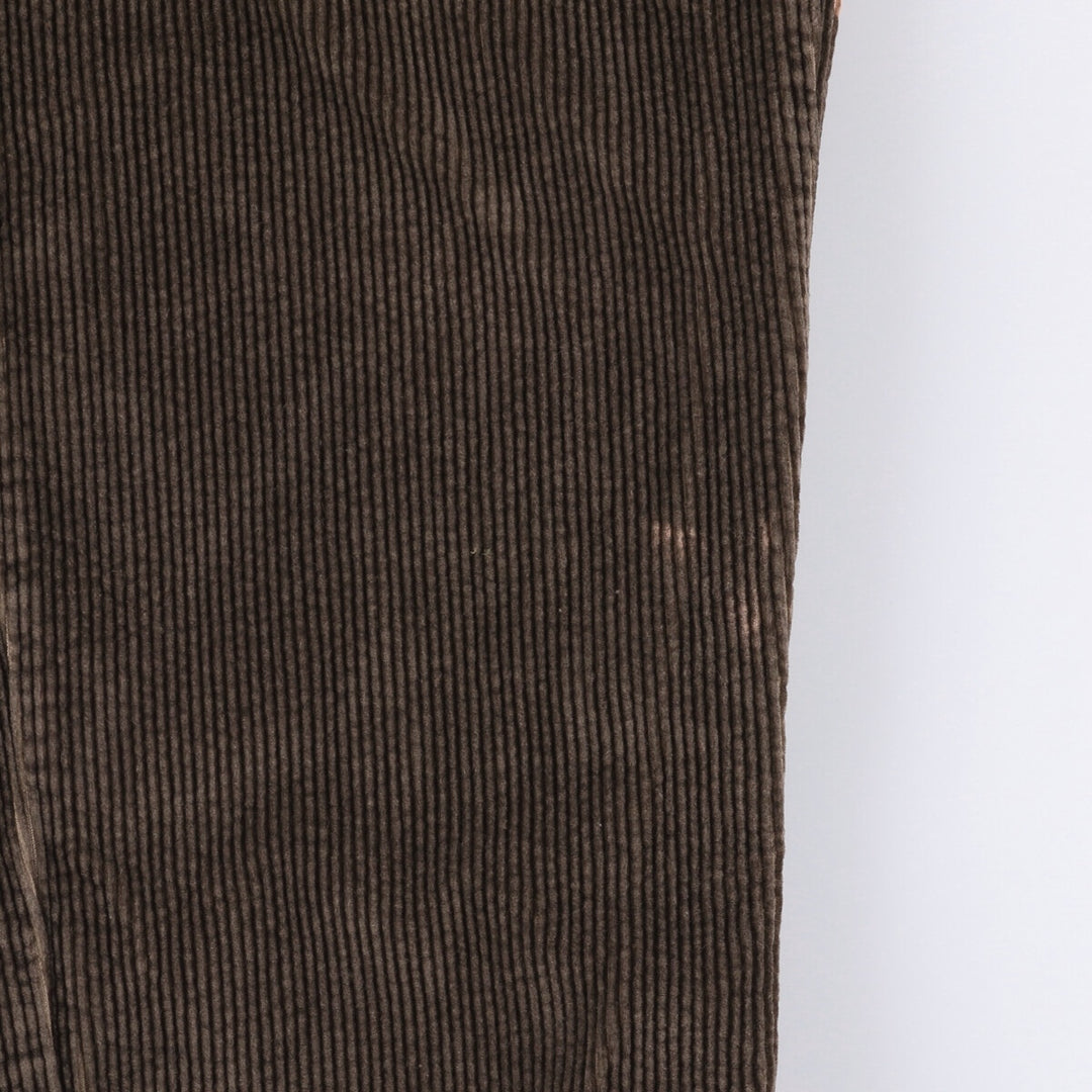 St. John's Bay Two-pleat Corduroy Pants for Men, W32 equivalent cotton brown type Vintage Second Hand