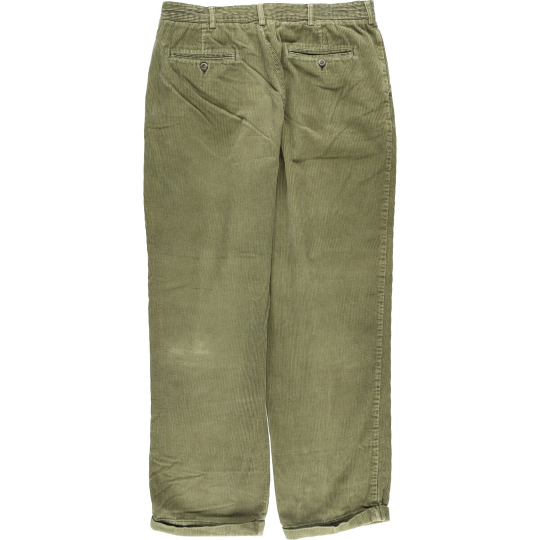 Haggar 2-pleat corduroy pants for men, size W35 cotton Khaki type Vintage Second Hand