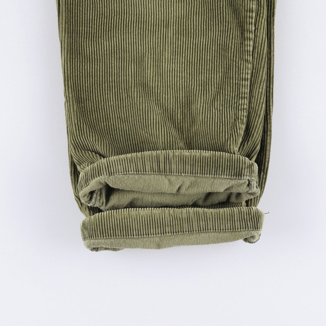 Haggar 2-pleat corduroy pants for men, size W35 cotton Khaki type Vintage Second Hand