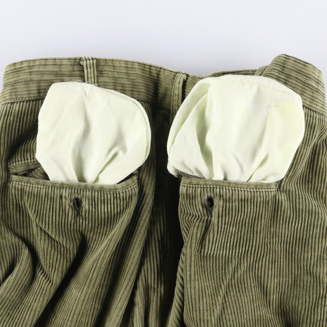 Haggar 2-pleat corduroy pants for men, size W35 cotton Khaki type Vintage Second Hand