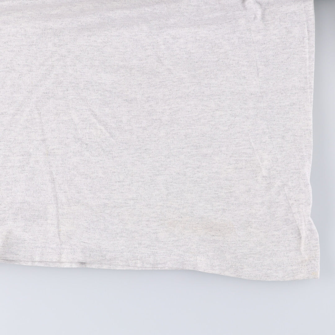 90'S HLMILLER Fish Pattern Back Print Animal T-Shirt Made in USA Men's XL Vintage cotton gray type Vintage Second Hand