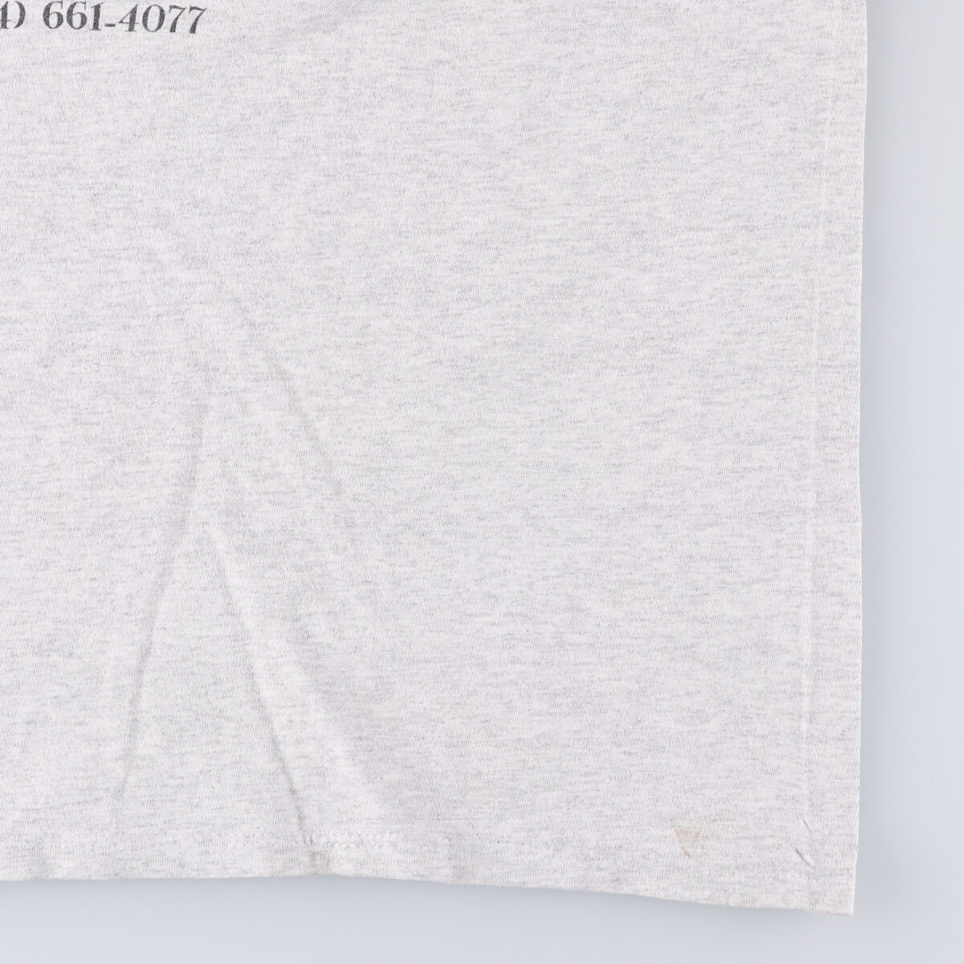 90'S HLMILLER Fish Pattern Back Print Animal T-Shirt Made in USA Men's XL Vintage cotton gray type Vintage Second Hand