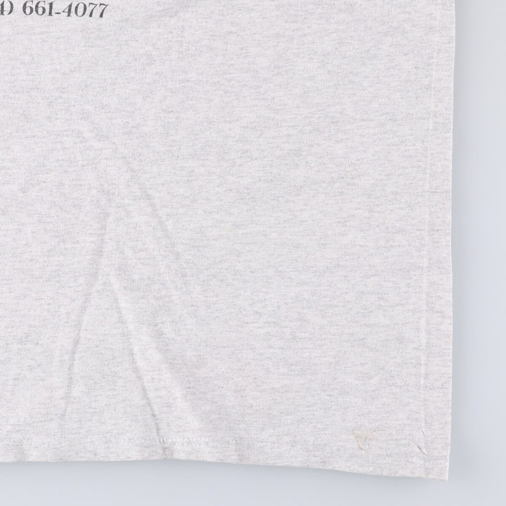 90'S HLMILLER Fish Pattern Back Print Animal T-Shirt Made in USA Men's XL Vintage cotton gray type Vintage Second Hand