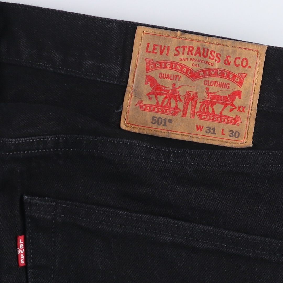 Levi's Levi's 501 Black Denim Straight Denim Pants Men's W32 equivalent cotton black type Vintage Second Hand