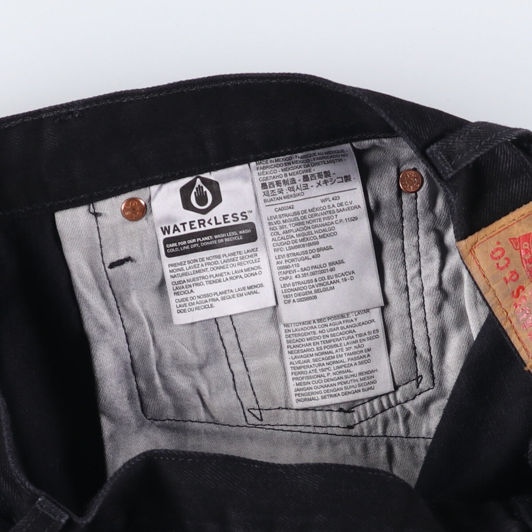 Levi's Levi's 501 Black Denim Straight Denim Pants Men's W32 equivalent cotton black type Vintage Second Hand