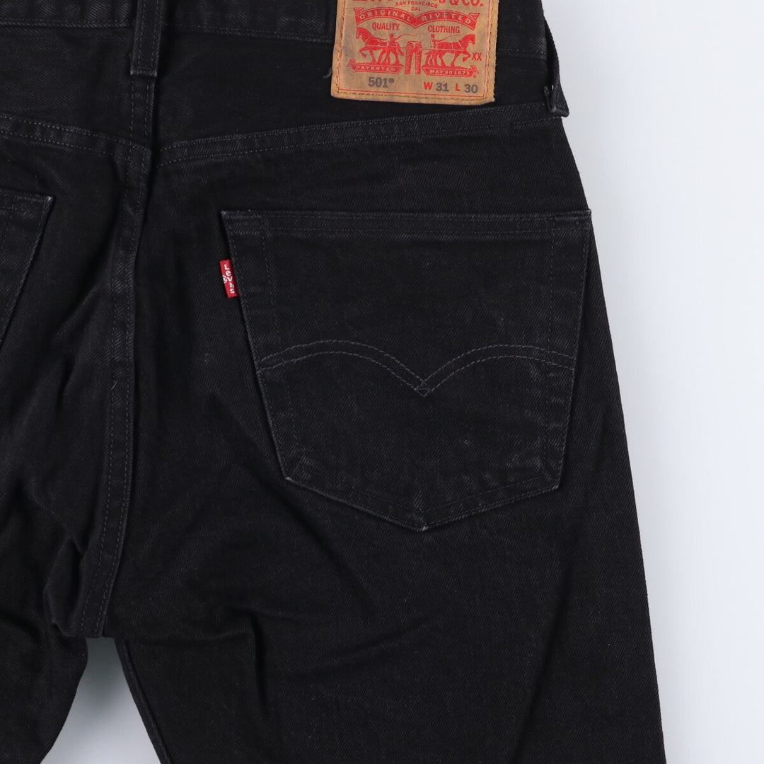 Levi's Levi's 501 Black Denim Straight Denim Pants Men's W32 equivalent cotton black type Vintage Second Hand