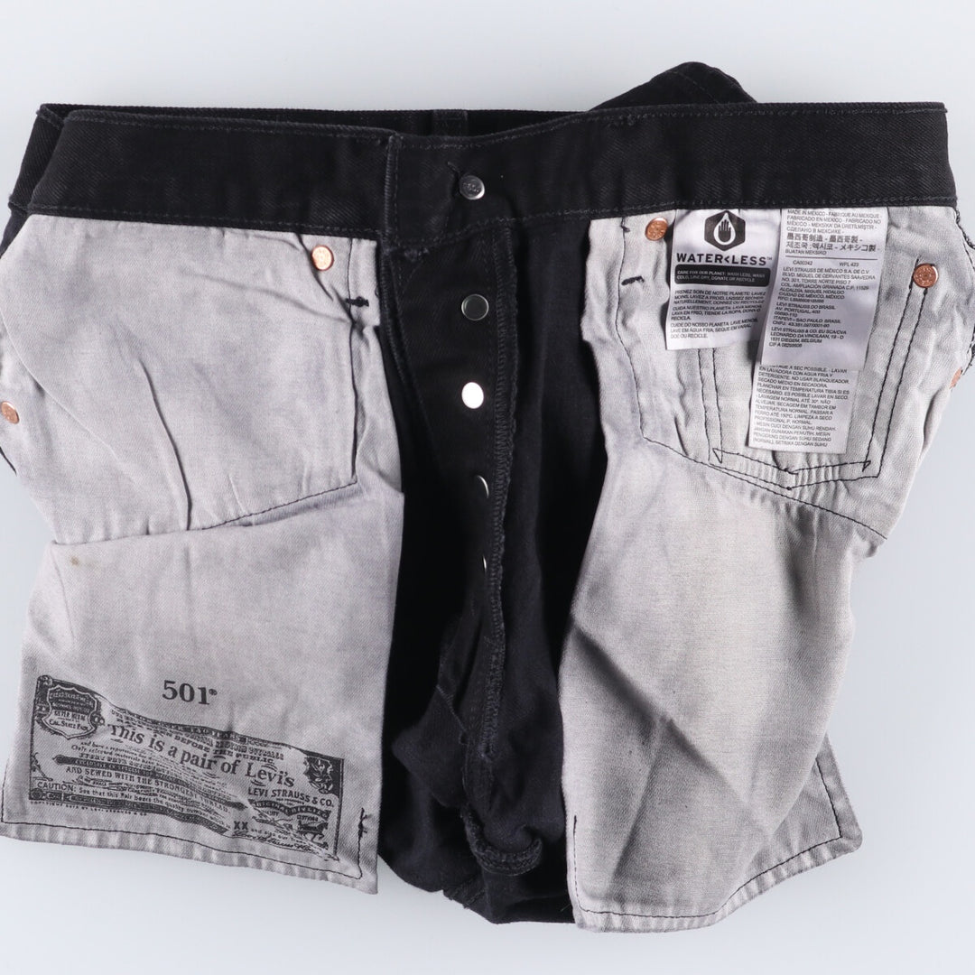 Levi's Levi's 501 Black Denim Straight Denim Pants Men's W32 equivalent cotton black type Vintage Second Hand