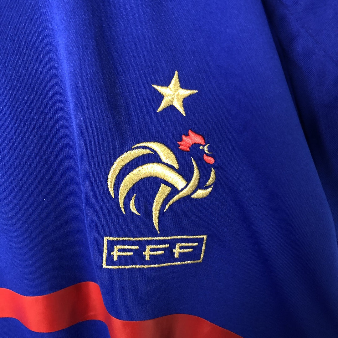 00'S Adidas France national soccer team uniform game shirt men's XL size polyester blue type Vintage Second Hand