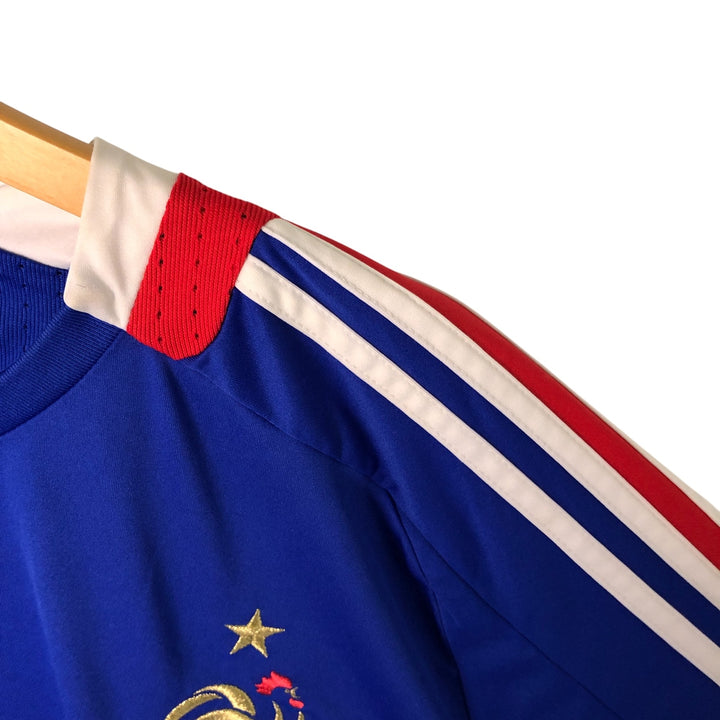 00'S Adidas France national soccer team uniform game shirt men's XL size polyester blue type Vintage Second Hand