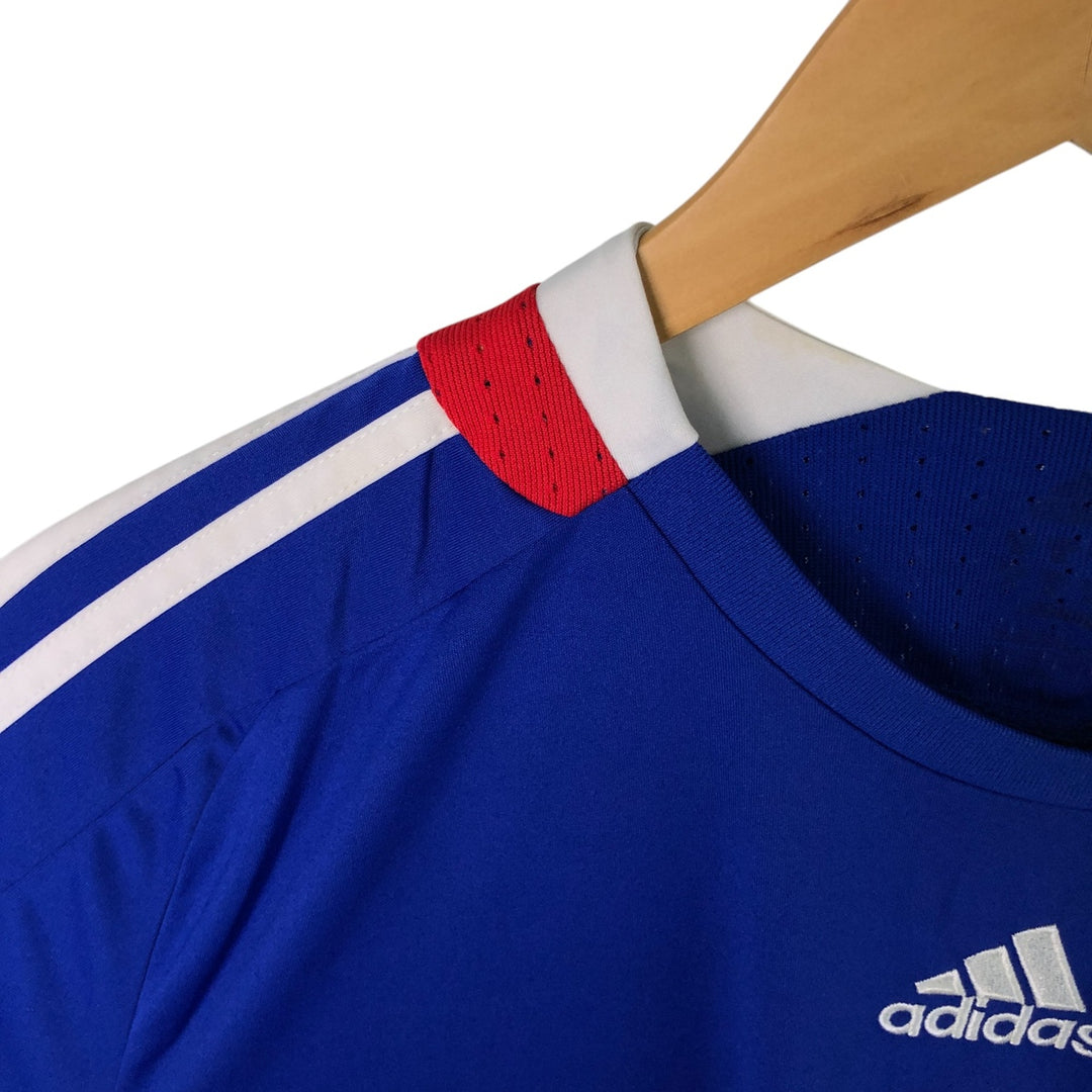 00'S Adidas France national soccer team uniform game shirt men's XL size polyester blue type Vintage Second Hand