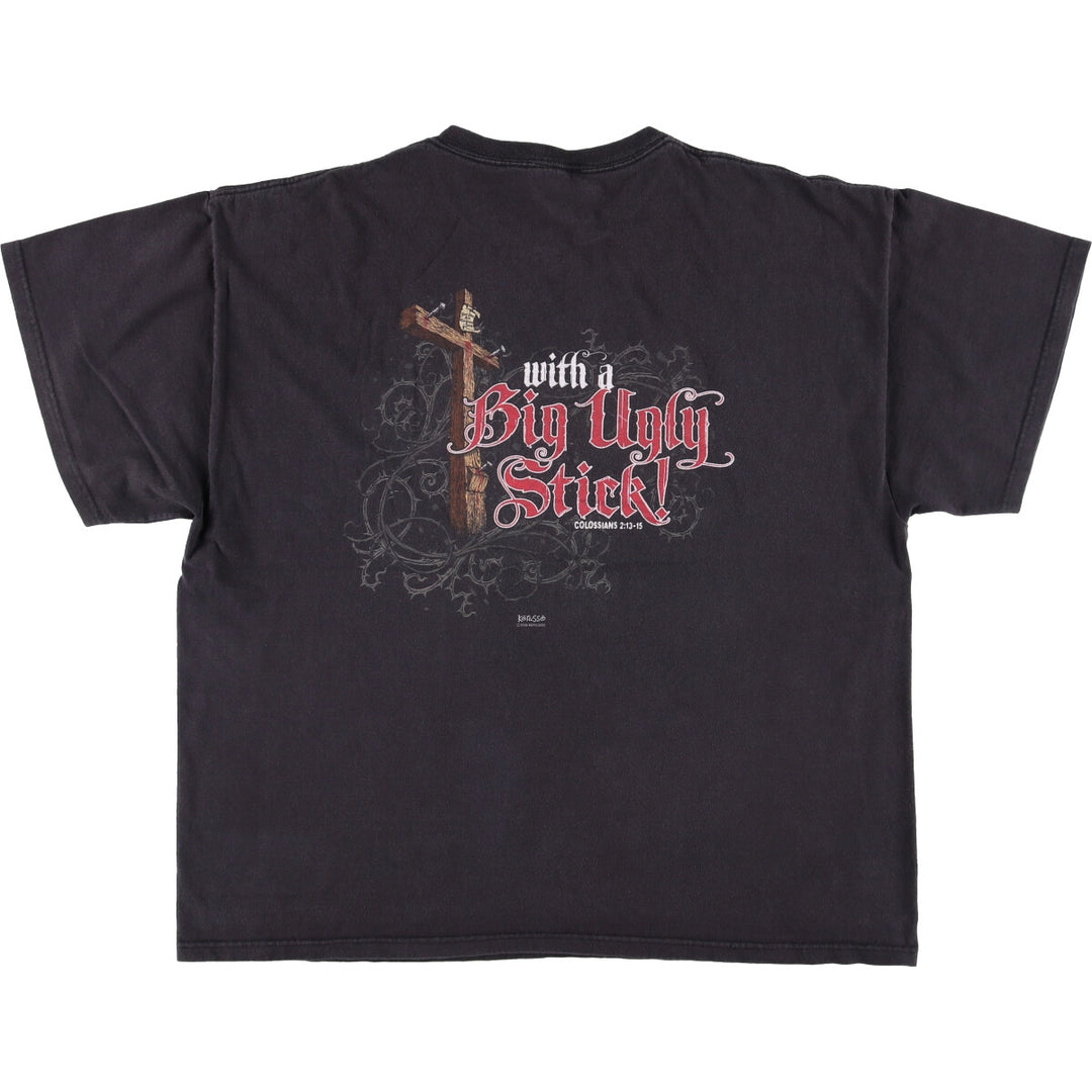 Delta DELTA JESUS CHRIST Jesus Christ Great Man T-shirt Men's XXL cotton black type Vintage Second Hand