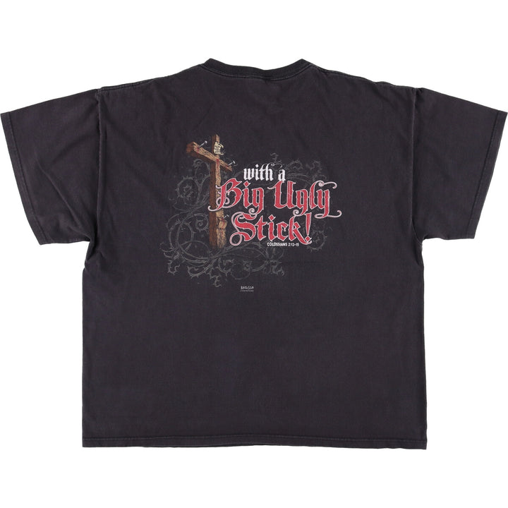 Delta DELTA JESUS CHRIST Jesus Christ Great Man T-shirt Men's XXL cotton black type Vintage Second Hand