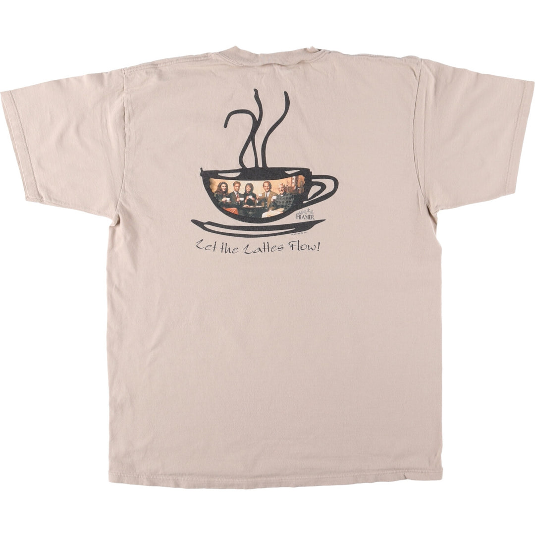 90'S TULTEX Frasier Movie T-Shirt Men's XL Vintage cotton Beige type Vintage Second Hand