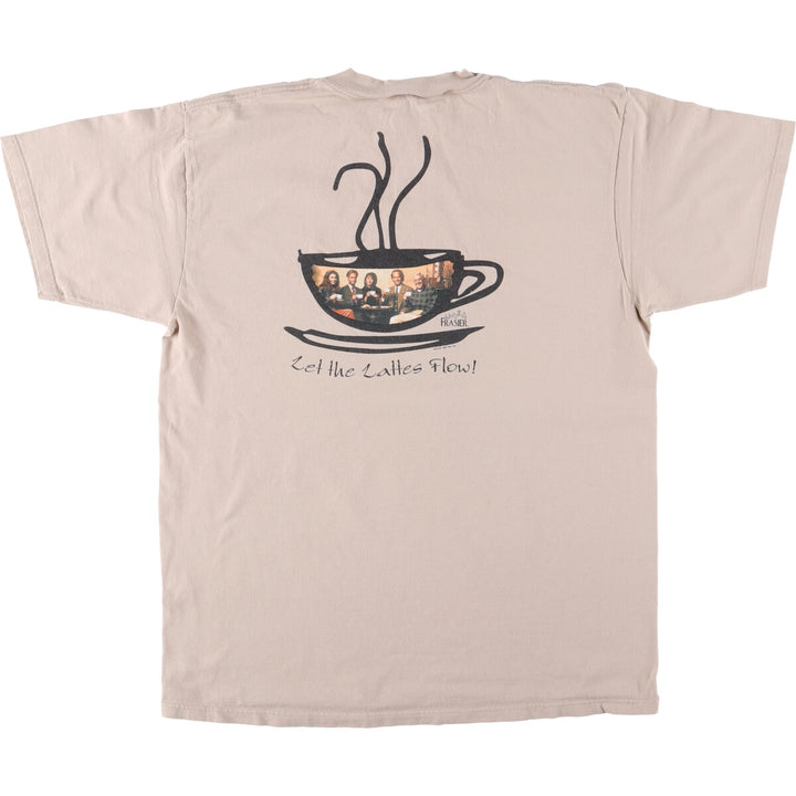 90'S TULTEX Frasier Movie T-Shirt Men's XL Vintage cotton Beige type Vintage Second Hand