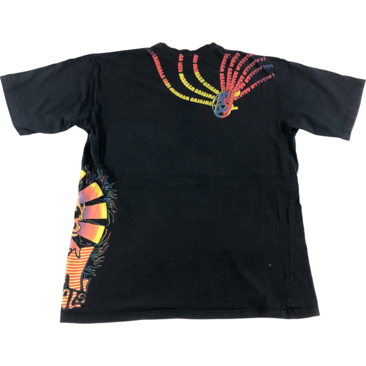 00'S Miskeen Originals Large Print T-Shirt Men's XL Size cotton black type Vintage Second Hand
