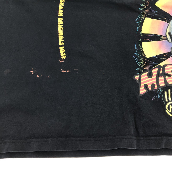 00'S Miskeen Originals Large Print T-Shirt Men's XL Size cotton black type Vintage Second Hand