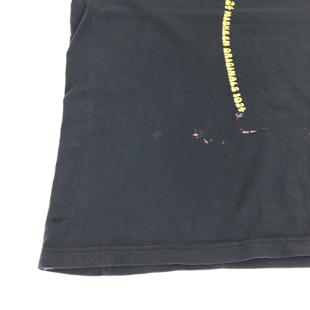 00'S Miskeen Originals Large Print T-Shirt Men's XL Size cotton black type Vintage Second Hand