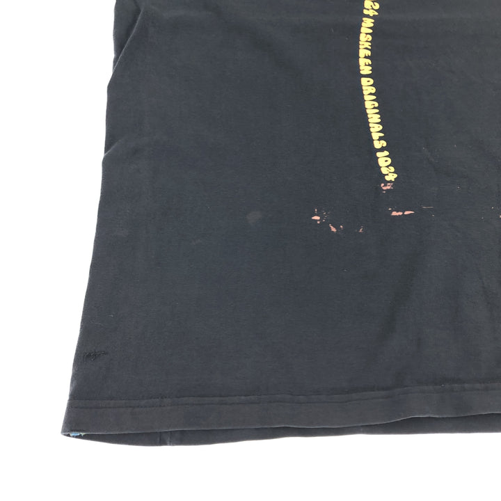 00'S Miskeen Originals Large Print T-Shirt Men's XL Size cotton black type Vintage Second Hand