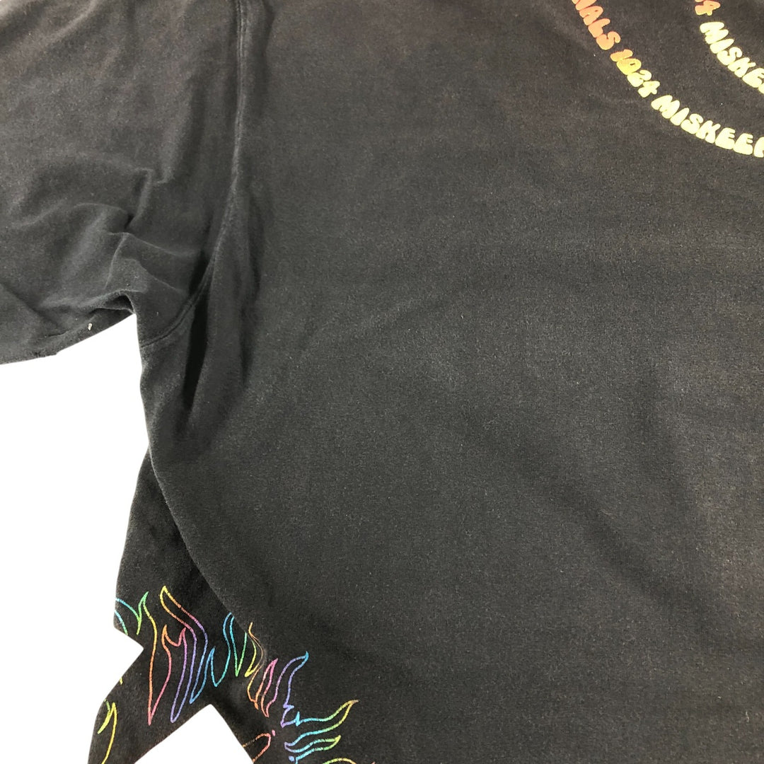 00'S Miskeen Originals Large Print T-Shirt Men's XL Size cotton black type Vintage Second Hand