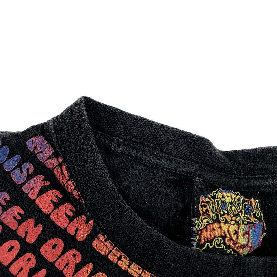 00'S Miskeen Originals Large Print T-Shirt Men's XL Size cotton black type Vintage Second Hand